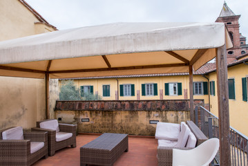 Classic homes and buildings in downtown Pisa, Tuscany