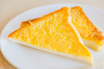 Bread baked butter
