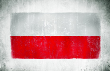 Painting Of The National Flag Of Poland