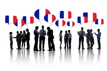 Group Of Business People Discussing France