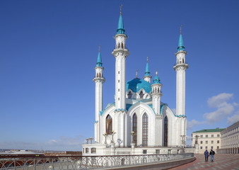 Fototapeta na wymiar Mosque of Qolsharif, minarets