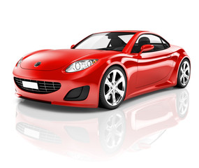 Red 3D Sport Car