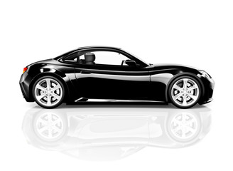 3D Black Sports Car