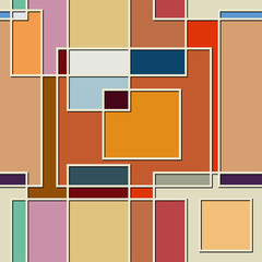Seamless color texture of square elements