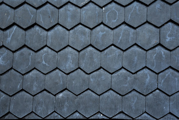 Black Wood Roof tile texture background..