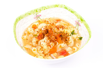 Spicy pasta soup