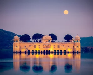 Fotobehang Jal Mahal (Water Palace).  Jaipur, Rajasthan, India © Dmitry Rukhlenko