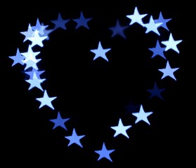 Bright heart bokeh background