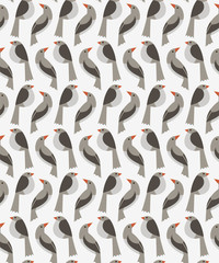 seamless pattern with birds ornament
