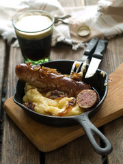 Mashed potato and sausage