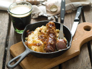 Mashed potato and sausage