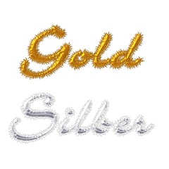 Gold,Silber,Schriftzug,