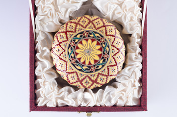 Benjarong in gift set, Ceramic with intricate designed from thai