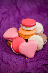 Macaron with hearts