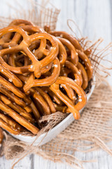Small Pretzels in a bowl