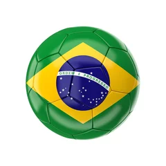 Peel and stick wall murals Brasil brazil soccer ball