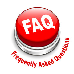 3d illustration of faq (frequently asked questions) button