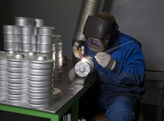Metal Welder at work
