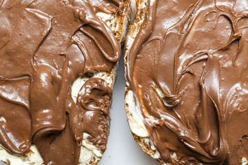 Bread with chocolate cream