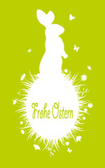 Blumenwiese,hase,osterhase,ostern,silhoette,weiss,vektor,vorlage
