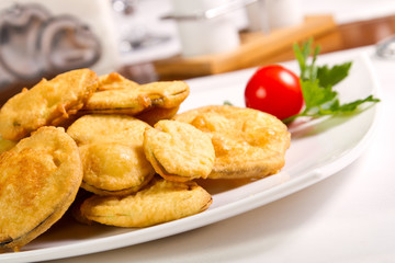 Fried eggplant