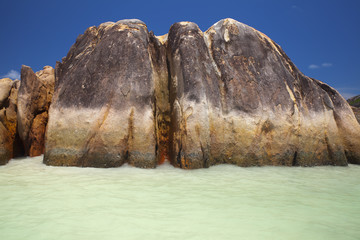 granite rocks in the water