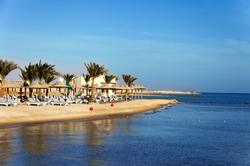 Beach on the bank of the southern sea