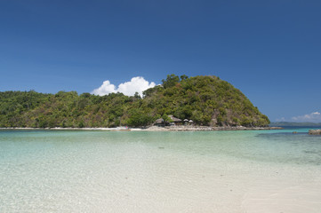 Coral island near Port Barton, Palawan, Philippines