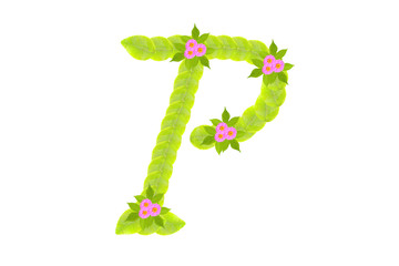 Photograph of Leaves Letter P