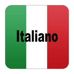 Fototapeta premium Etiqueta tipo app version idioma italiano