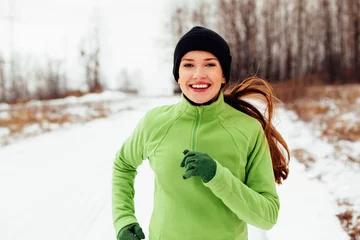 Papier Peint photo autocollant Jogging Courir en hiver