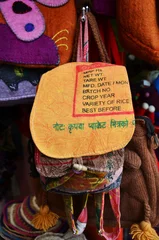 Poster Cloth Shop at Thamel market street Kathmandu Nepal © tuayai