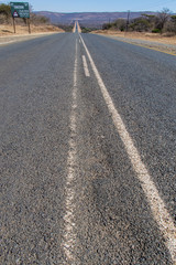 Obraz premium Paved scenic road across South Africa