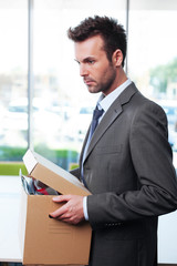 Fototapeta premium Fired office worker