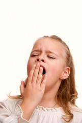 Girl Yawning