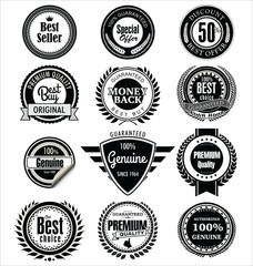 Premium quality badges and labels