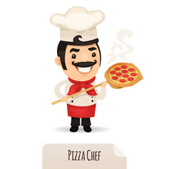Pizza Chef With Pizza