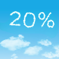 cloud icon with design on blue sky background