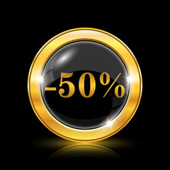 50 percent discount icon