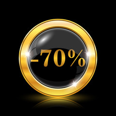 70 percent discount icon