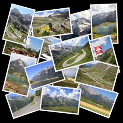 Fototapeta premium European Alps - photo collage