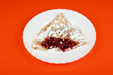 pancakes with cherries