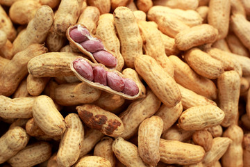 Peanut in the market on sale