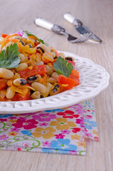 Beans with vegetables