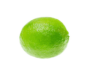 Fresh Green Lime Isolated on White Background. Vector