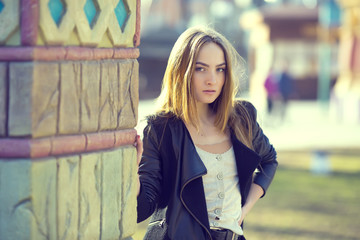 portrait of a girl in the park