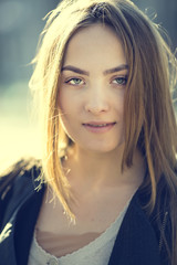 portrait of a girl in the park