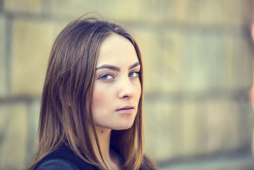 portrait of a girl in the park