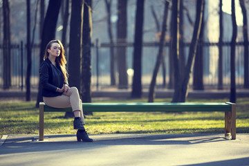 portrait of a girl in the park
