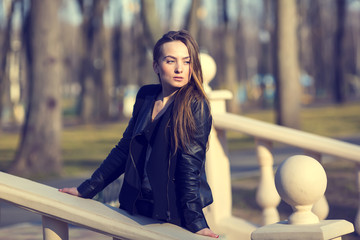 portrait of a girl in the park